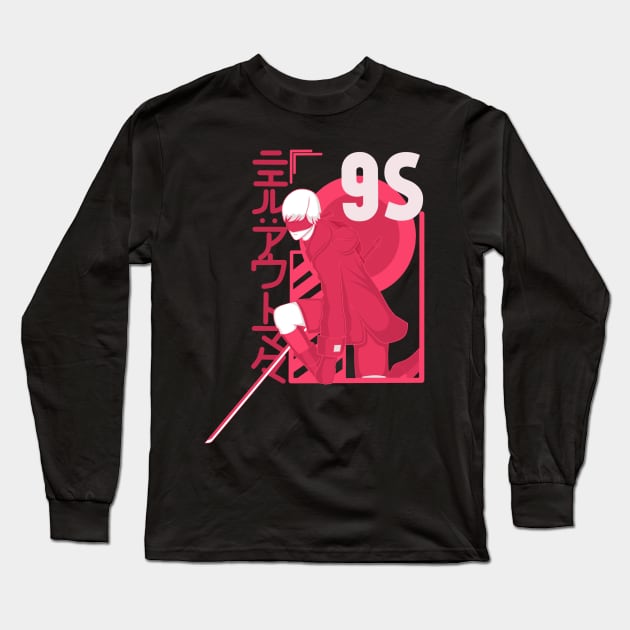 Samurai Japan 9S Yorha AutoMata Long Sleeve T-Shirt by AchioSHan